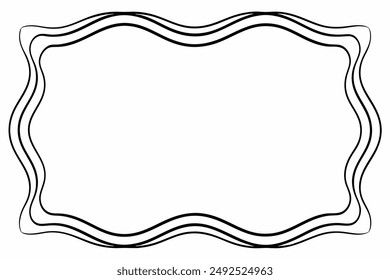 Elegant Frame Design with White Background, Vector Illustration, Cartoons, Clipart, Line Art, Elegant frame design vector with white background, perfect for illustrations, cartoons, clipart, and line 