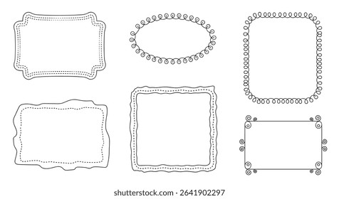 Elegant Frame Designs Simple Border Decoration Collection for Graphic Projects