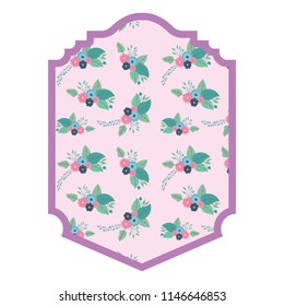 elegant frame with floral decoration pattern
