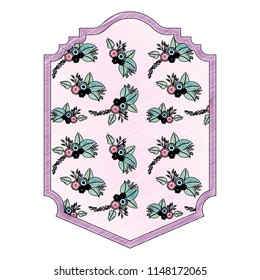 elegant frame with floral decoration pattern