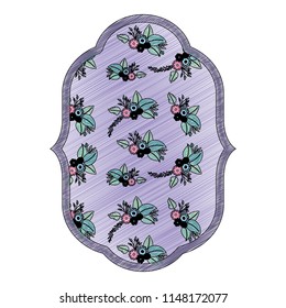 elegant frame with floral decoration pattern