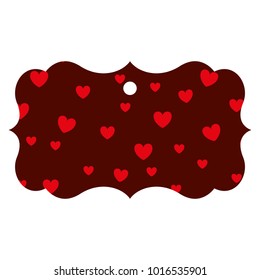 elegant frame with hearts pattern background