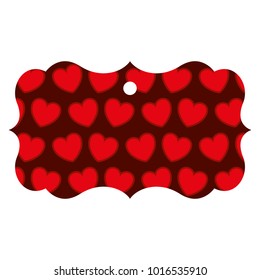 elegant frame with hearts pattern background