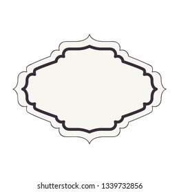 elegant frame isolated icon