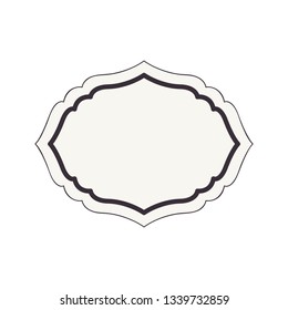 elegant frame isolated icon
