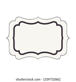 elegant frame isolated icon