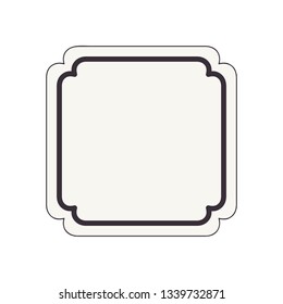 elegant frame isolated icon