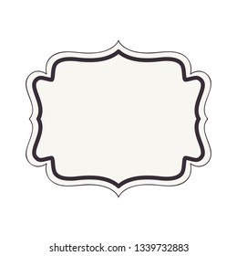 elegant frame isolated icon