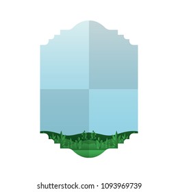 elegant frame with landscape scene