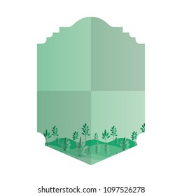 elegant frame with landscape scene