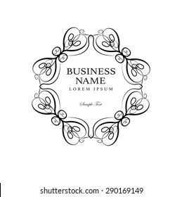 Elegant frame for Luxury Logos with flourishes Business, Restaurant, Boutique, Fashion, Cafe, Hotel identity. 