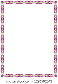Elegant frame on white background with floral ornament in arabic style.