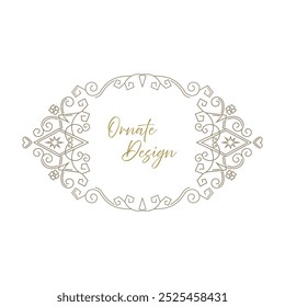 Elegant frame. Ornate element for design template.
