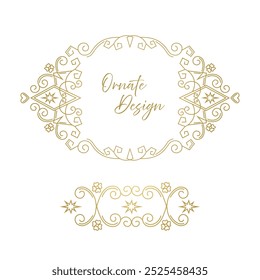 Elegant frame. Ornate element for design template.