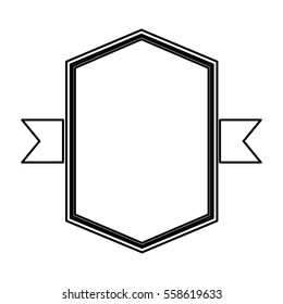 elegant frame with ribbon vector illustration design