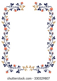 Elegant frame with roses