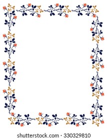 Elegant frame with roses