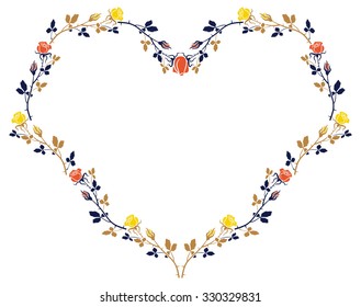 Elegant frame with roses