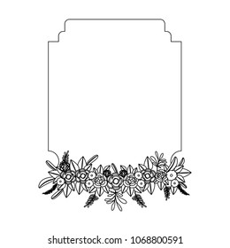 elegant frame with roses decorative