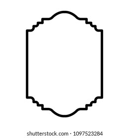 elegant frame simple icon