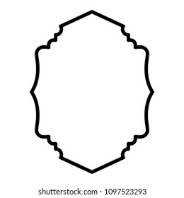 elegant frame simple icon
