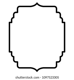 elegant frame simple icon