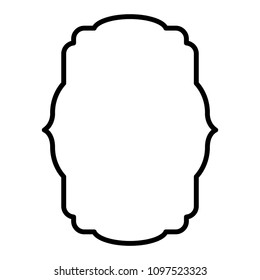 elegant frame simple icon