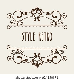 elegant frame style retro