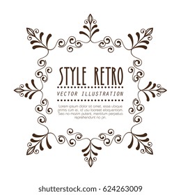 elegant frame style retro