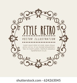 elegant frame style retro