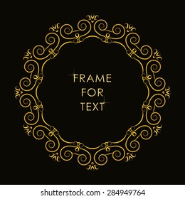 Elegant frame in trendy outline style