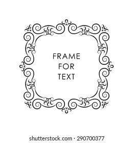 Elegant frame in trendy outline style