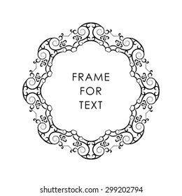 Elegant frame in trendy outline style