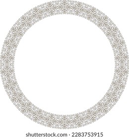 Elegant frame in Victorian style. Ornate element for design in Eastern style, place for text. Floral golden border. Lace illustration for invitations and greeting cards.