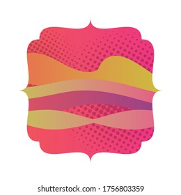 elegant frame with vivid colors vector illustration design