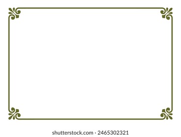 Elegant frame for your text, photos or invitations, Elegant blank Frame for certificate, diploma, voucher, invitation, congratulation. Decorative border frame 