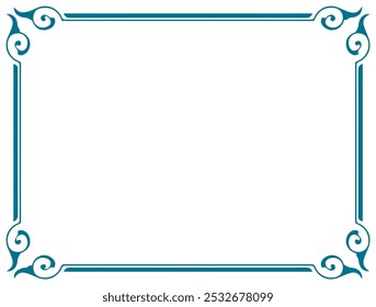 Elegant frame for your text, photos or invitations, Elegant blank Frame for certificate, diploma, voucher, invitation, congratulation. Decorative border frame 