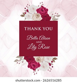 Elegant frames with hand drawn silhouettes of flowers and leaves, design templates in line style.