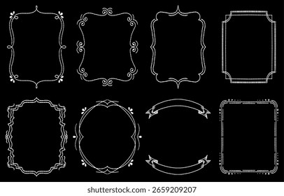 Elegant frameset in hand-drawn style (vector)