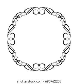 Elegant frame.Vector illustration. Black on white.
