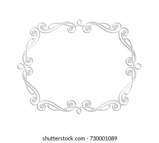 Elegant frame.Vector illustration. Gray on white.
