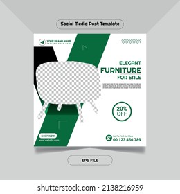 Elegant furniture social media and instagram post template