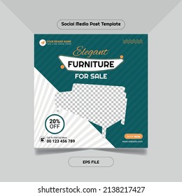 Elegant furniture social media and instagram post template