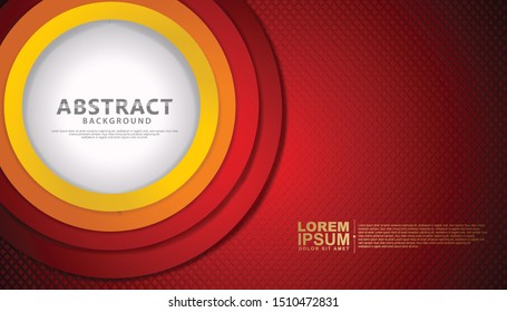 Elegant and futuristic abstract decoration overlap circle shape with textured background. vector illustration