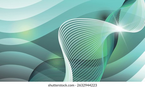 Elegant futuristic background in light azure tones. An excellent illustration for advertising, posters, postcards, business cards, corporate attributes and your other projects. Vector.