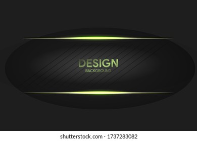 Elegante fondo negro futurista y reflexión sobre un fondo de líneas brillantes