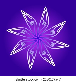 
elegant futuristic mandala icon vector