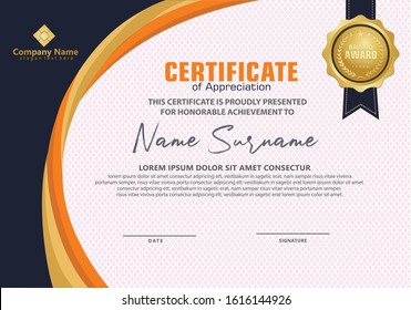 elegant and futuristic modern certificate template with texture pattern background.