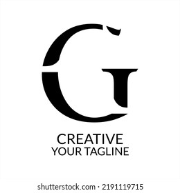 Elegant G Letter Linked Monogram Logo Design, brand logo, corporate logo, business logo
