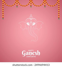 Elegant Ganesha Design for, Ganesh Chaturthi, Festival 